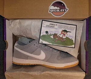 Size 13- Nike SB Dunk Low Wolf Grey Gum Orange label - Picture 1 of 1
