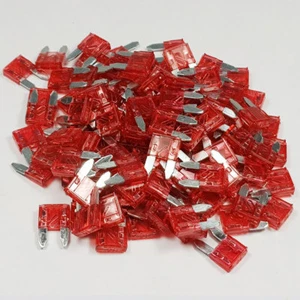 Mini Blade Fuse 10 Amp 10A Amps Red ATM Auto Car Van Bike Fuses All Quantities - Picture 1 of 3