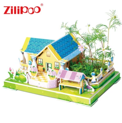 Zilipoo 3D Botanic Puzzle and Mini Garden, Education Toy, Stylish Villa, Ages 3+ - Image 1 of 4