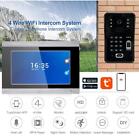 Video WIFI RFID TUYA Unlocking Recording 7" Screen Fingerprint Doorbell Intercom