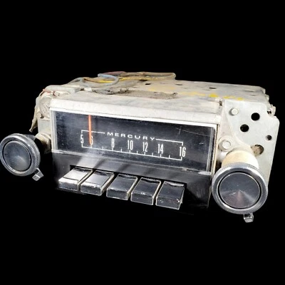 1967 OEM Montclair Mercury AM Push Car Radio 7TBM 67 Park Lane Monterey Chrome - Image 1 of 4