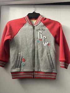 Disney Princess Varsity Jacket Girl's Club Size S(6-6X) Fleece Pockets - Picture 1 of 4