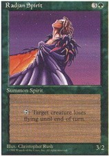 FBB Korean Radjan Spirit ~ Near Mint 4th Edition Fourth Foreign Black Border MTG