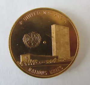 UNITED NATIONS MEDALLION PLEDGE COIN - Picture 1 of 2