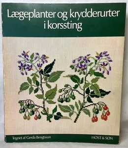 VTG Medicinal Plants and Culinary Herbs in Cross Stitch Book Gerda Bengtsson - Picture 1 of 6