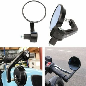 Black Bar End Mirrors Handlebars 7/8" For Suzuki Katana GSX 600 650 750 1100 - Picture 1 of 12