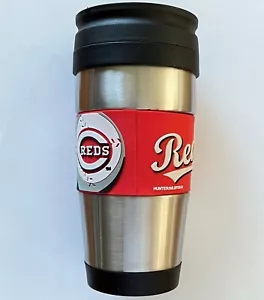 MLB Cincinnati Reds Stainless Steel Travel Coffee Mug Cup Tumbler 16 oz - Picture 1 of 3