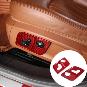 Real Carbon Fiber Seat Button Handle Panel Cover Trim For Maserati Ghibli 16-21 - Picture 1 of 12