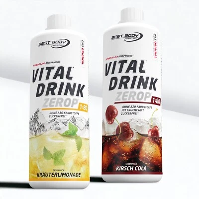 Best Body Nutrition Low Carb Vital Drink  2x 1 L  Konzentrat Sirup 12,25€ /Ltr. - Bild 1 von 4
