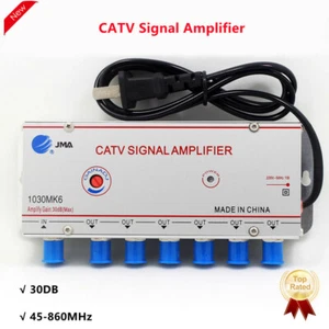 JMA 1030MK6 CATV Signal Amplifier TV Signal Amp 1 IN 6 OUT 30DB For Digital TV - Picture 1 of 3