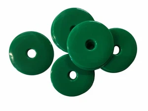 Pack of 50, 40mm Dia Survey Road Markers High Impact Plastic Discs GREEN. S7839 - Picture 1 of 1