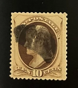 US Stamp Scott 188 Used 10 cent stamp F-VF HR nice sharp color - Picture 1 of 2