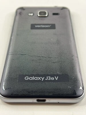Samsung Galaxy J3 - 16GB - Black /Verizon) For Parts And Repair Only Glass Crack - Image 1 of 4