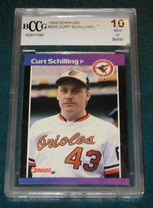 1989 Donruss Curt Schilling Red Sox BCCG 10 Gem Mint Rookie Baseball Card #635