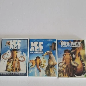 Ice Age 3 Movie Night DVD Bundle Lot Ice Age, Meltdown, Dawn Of The Dinosaurs - Picture 1 of 11