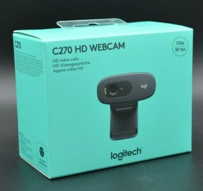 Logitech C270 Webcam HD 720p Home Office Video Conferenza Zoom Skype Disponibile - Immagine 1 di 4