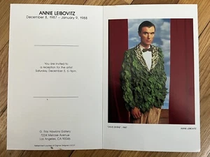 Vintage and Rare 1987 Annie Leibovitz Artist Reception Invitation - Picture 1 of 4
