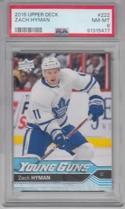 Upper Deck Young Guns Rookie Zach Hyman PSA 8 2016-17 - Foto 1 di 1