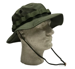Hot Weather Type II Sun Hat Boonie NyCo OD MILSPEC Size 7 - 7 3/4 - Picture 1 of 11