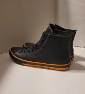 Sneakers alte in pizzo Harley Davidson da uomo nere taglia 11,5 - Foto 1 di 11