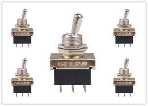 2-Position 6 Terminals DPDT Black Toggle Switch AC 220V/3A 110V/6A BS - Picture 1 of 8