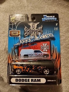 Dodge Ram, Black, Muscle Machines Jesse James West Coast Choppers, 1:64 Scale - Picture 1 of 2