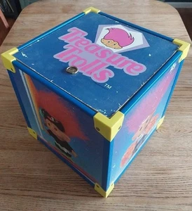 Rare Vtg 1992 Treasure Trolls Wooden Box Novelty Toy Chest Storage Box  12x12x12 - Picture 1 of 11