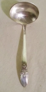 1847 ROGERS BROS SILVERPLATE GRAVY LADLE 1937 " First Love" IS - Picture 1 of 3