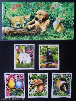 Jersey Stamps: "Jersey Pets" MNH Presentation Pack 5 Value Mint Set 2003 - Image 1 of 4