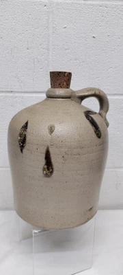 "Jarra de gres antigua esmalte de sal 9"" pavo goteo 1 galón colmena" Foto 1 de 4
