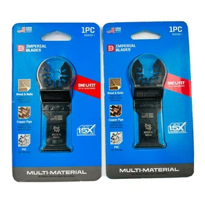 2 Stück Imperial Klingen Universal Fit 1-1/4" Oszillierende Klinge - Holznägel Metall - Bild 1 von 7