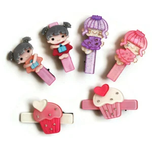 Girls Acrylic Crocodile Hair Clips Cupcake Fairy Girl Alligator Hair Clip 1pcs - Picture 1 of 25