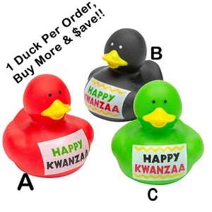 Happy Kwanzaa Holiday Rubber Duckies Ducks -  Jeep Ducking - US Shipper - Picture 1 of 1