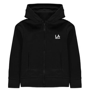 LA Gear Kids Girls Full Zip Hoody Junior Hoodie Hooded Top Long Sleeve Warm - Picture 1 of 15