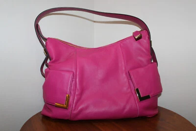 BOLSO DE HOMBRO MICHAEL KORS BEVERLY CUERO GRANDE FUCSIA Foto 1 de 4