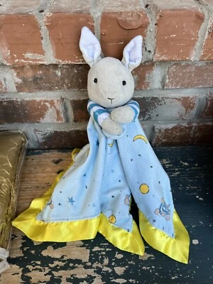 Goodnight Moon кролик атласный и плюшевый безопасности одеяло кремовый Baby милый B5 - Изображение 1 из 4