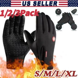 Thermal Windproof Waterproof Winter Gloves Touch Screen Warm Mittens Men Women - Picture 1 of 12
