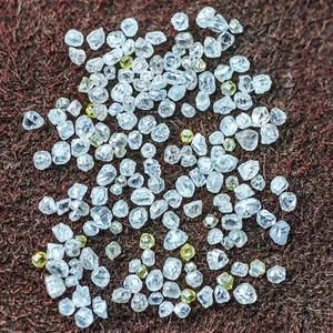 White Yellow 1.00CT Natural Rough Loose Tiny White Diamond, Uncut Raw Diamond - Picture 1 of 5
