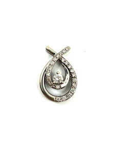 10K White Gold Approx 0.30Ct Diamond Pendant 1.3dwt - Picture 1 of 10