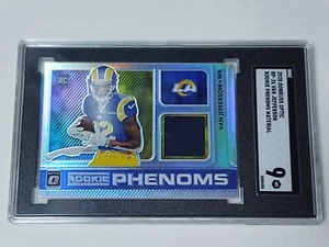 2020 DONRUSS OPTIC VAN JEFFERSON PATCH JERSEY PHENOMS SGC 9 COME NUOVA RC ROOKIE - Foto 1 di 2
