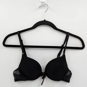 Victoria's Secret Bra Women's 34A Black Mesh Push Up-READ - Picture 1 of 7