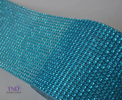 4.75"x 1 YD/3 YDS DIAMOND MESH WRAP ROLL CRYSTAL RHINESTONE SPARKLE BLING RIBBON - Image 1 of 4