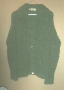 Vintage 50's Mohair Bouele made in Italy green mohair sweater-Large ! - Picture 1 of 4