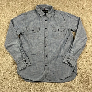 Arbor Shirt Mens Medium Blue Denim Workwear Workshirt Durable Button Up - Picture 1 of 9
