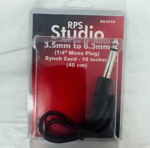 RPS Studio 3,5 mm a 6,3 mm (enchufe mono de 1/4") hecho en China nuevo en paquete - Imagen 1 de 4
