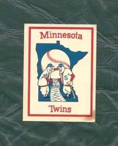 1961 Baseball Greats Dubble Bubble Minnesota Twins logo decal sticker - Picture 1 of 2