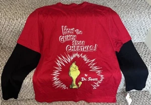 Boy’s How The Grinch Stole Christmas Long Sleeve Shirt Size XXL /2XG 18-20 BNWT - Picture 1 of 6