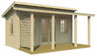 Gartenhaus 70 mit Außenküche 4,70 x 4,24m Grillhaus mit Holzboden 28/21mm
