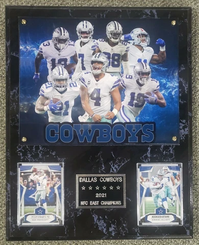 Dallas Cowboys 2021 NFC East Division Champions 12" x 15" Plaque Cover