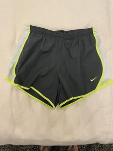 Nike Dri Fit Tempo Running Shorts Black/Neon Girls Size Large - Picture 1 of 5